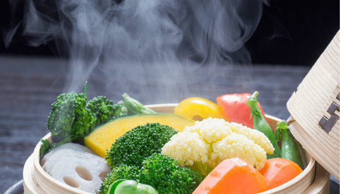 receta de vegetales al vapor