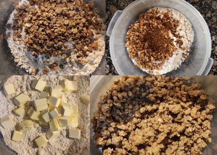 preparacion de la masa crumble
